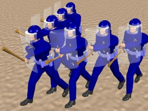 These guys probably wouldn't be needed at an introverts protest. (image via wikimedia)